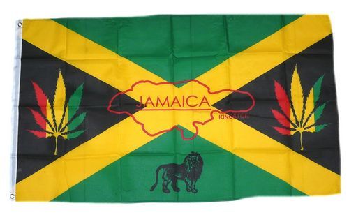 Fahne / Flagge Jamaika Hanf 90 x 150 cm, Fun & Spass, Fun & Sonstiges