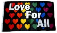 Fahne / Flagge Love for all Herzen 90 x 150 cm