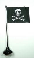 Fahne / Tischflagge Pirat Freibeuter 11 x 16 cm Flaggen