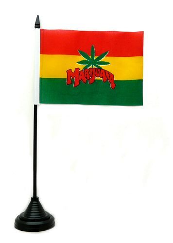 Fahne / Tischflagge Marijuana NEU 11 x 16 cm Fahne