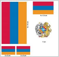 Fahnen Aufkleber Set Armenien