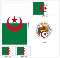 Fahnen Aufkleber Set Algerien