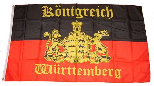 Fahne Flagge Württemberg mit Schrift Königreich 90x150cm württembergische Flagge 