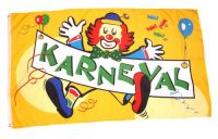 Fahne / Flagge Karneval Fasching Clown 60 x 90 cm