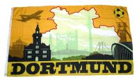 Fahne / Flagge Dortmund Silhouette 90 x 150 cm