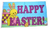 Fahne / Flagge Happy Easter Hase 90 x 150 cm