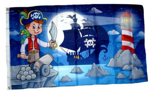 Fahne Pirat Boy Hissflagge 90 x 150 cm Flagge 