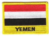 Fahnen Aufnäher Jemen Schrift