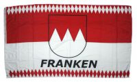 Flagge / Fahne Franken Schrift weiß Hissflagge 90 x 150 cm