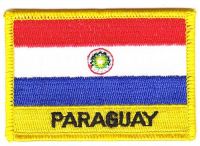 Fahnen Aufnäher Paraguay Schrift