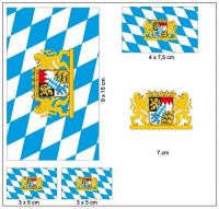 Fahnen Aufkleber Set Freistaat Bayern Löwen