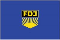 Fahnen Aufkleber Sticker DDR - FDJ