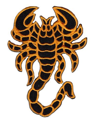 Aufnäher Patch Skorpion orange