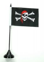 Fahne / Tischflagge Pirat Kopftuch 11 x 16 cm Flaggen