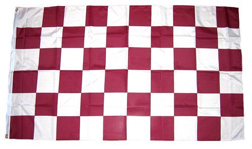 Fahne / Flagge Karo lila / weiß 90 x 150 cm