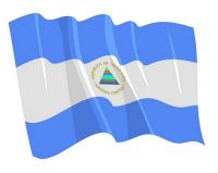 Fahnen Aufkleber Sticker Nicaragua wehend
