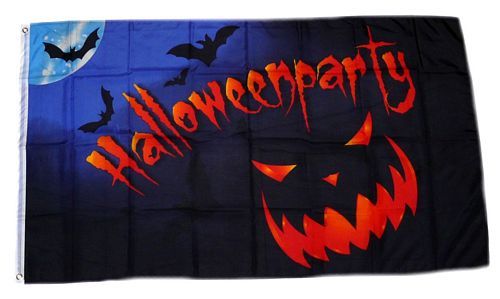 Fahne / Flagge Happy Halloween Party 90 x 150 cm