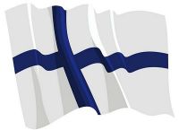 Fahnen Aufkleber Sticker Finnland wehend