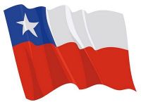 Fahnen Aufkleber Sticker Chile wehend