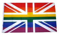 Fahne / Flagge Großbritannien Regenbogen 90 x 150 cm