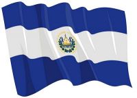 Fahnen Aufkleber Sticker El Salvador wehend