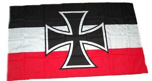 Fahne / Flagge Gösch Eisernes Kreuz 30 x 45 cm