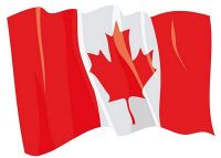 Fahnen Aufkleber Sticker Kanada wehend