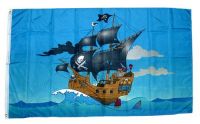 Fahne / Flagge Piratenschiff Pirat 90 x 150 cm