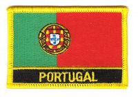 Fahnen Aufnäher Portugal Schrift