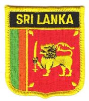 Wappen Aufnäher Fahne Sri Lanka