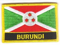 Fahnen Aufnäher Burundi Schrift