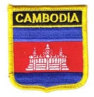 Wappen Aufnäher Fahne Kambodscha