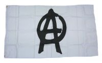 Fahne / Flagge Anarchie weiß 90 x 150 cm
