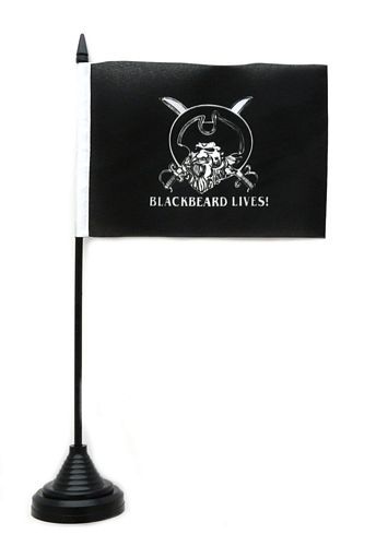 Fahne / Tischflagge Pirat Blackbeard NEU 11 x 16 cm Fahne