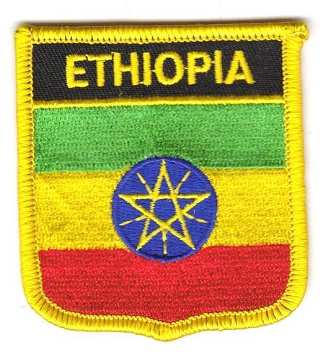 Wappen Aufnäher Fahne Äthiopien
