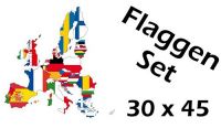 Flaggenset Europäische Union 30 x 45 cm