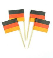 50 Minifahnen Dekopicker Deutschland 30 x 40 mm