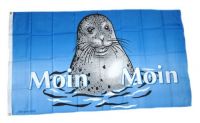 Fahne / Flagge Seehund Moin Moin 90 x 150 cm
