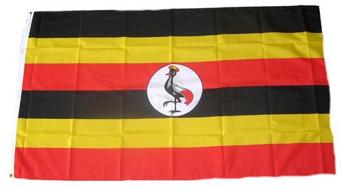 Uganda Hissflagge ugandische Fahnen Flaggen 60x90cm 