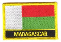 Fahnen Aufnäher Madagaskar Schrift