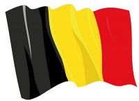 Fahnen Aufkleber Sticker Belgien wehend