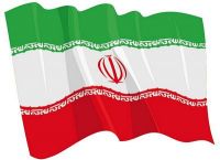 Fahnen Aufkleber Sticker Iran wehend