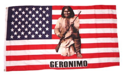 Fahne / Flagge USA - Geronimo Indianer 90 x 150 cm
