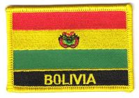 Fahnen Aufnäher Bolivien Schrift