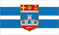 Fahne / Flagge Kroatien - Osijek Baranja 90 x 150 cm